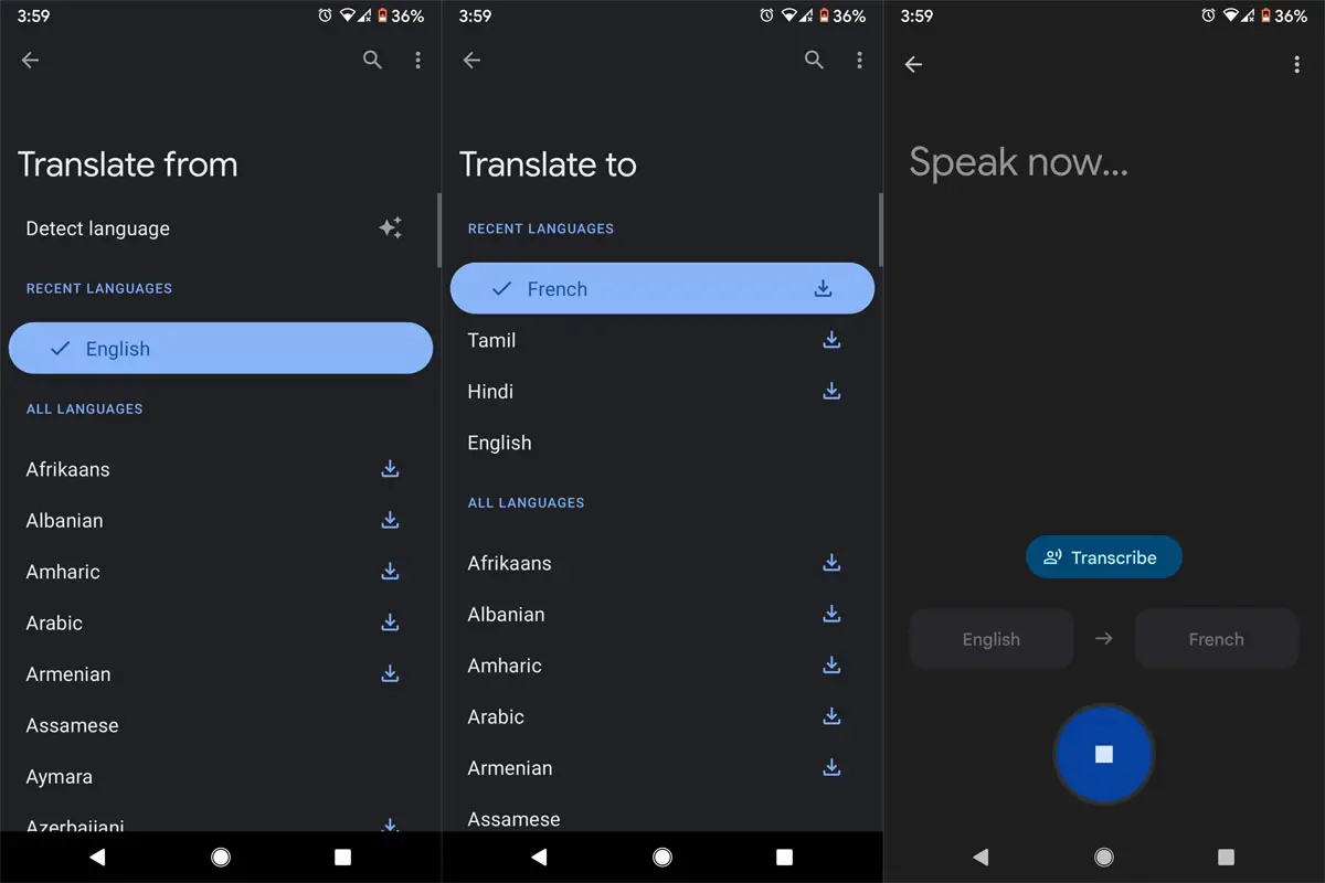 Single Phrase Translate Google