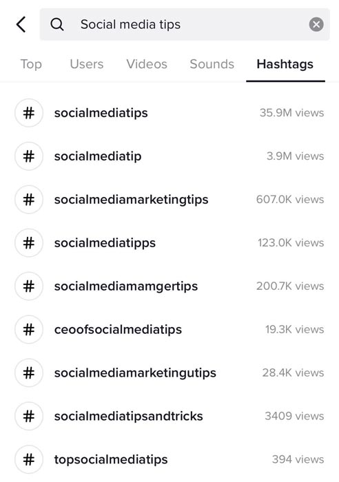 TikTok Hashtags