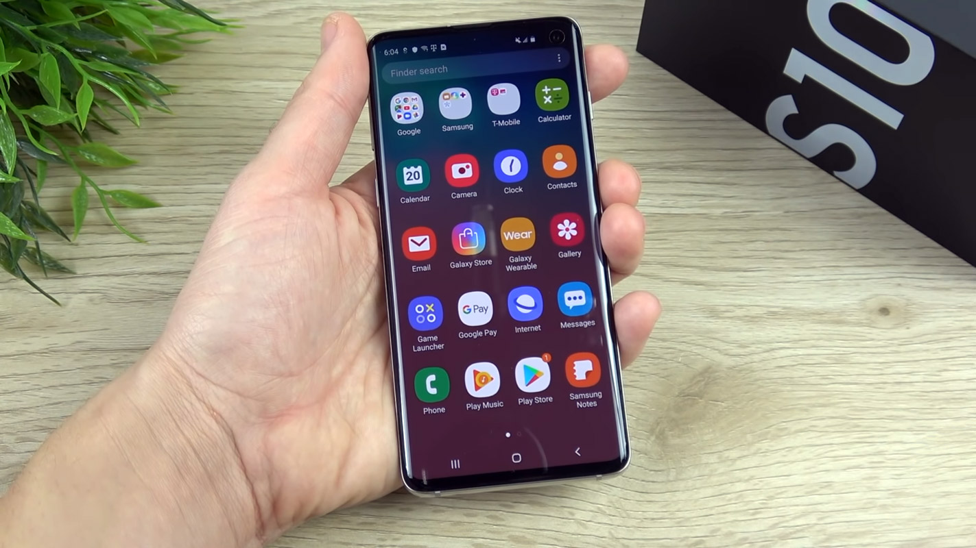 SAMSUNG GALAXY S10 APPS MENU