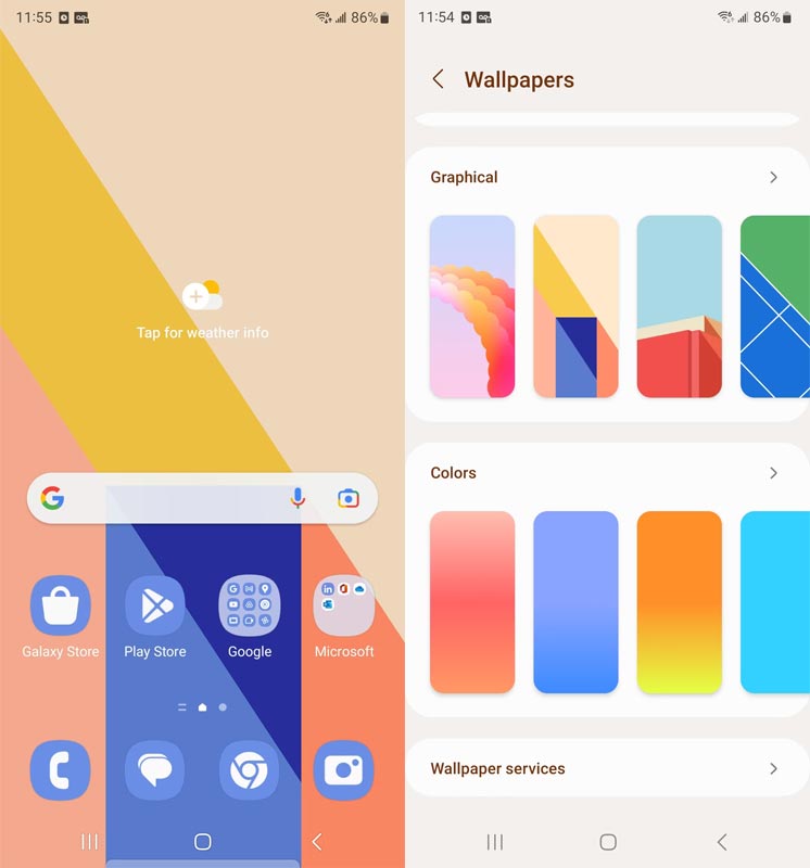 Samsung One UI 5.0 Wallpapers