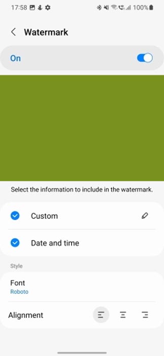 Samsung One UI 5.0 Water Mark