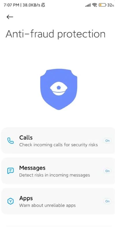 Anti Fraud Protection MIUI 14