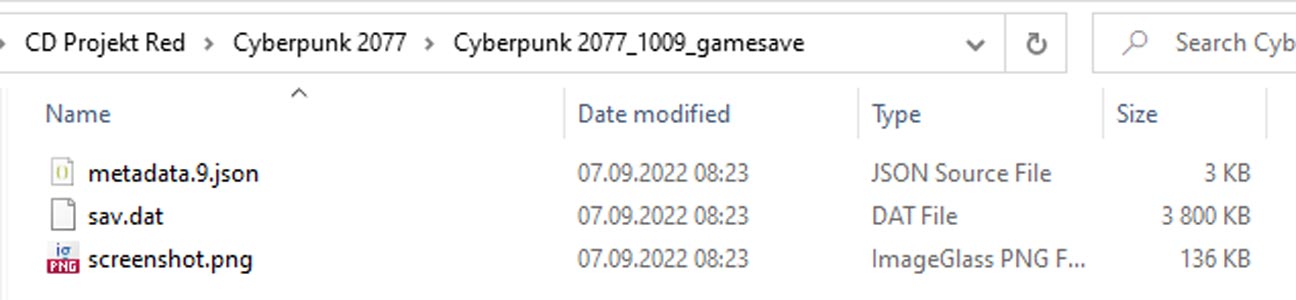 Cyberpunk 2077 Stadia Files