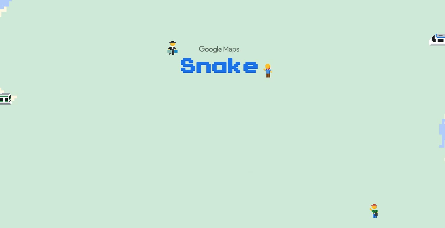 Google Maps Snake Game Start Screen