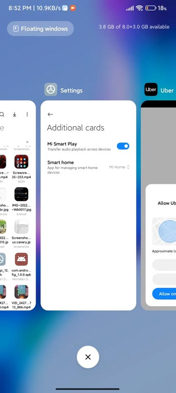 MIUI 14 Multi Tasking