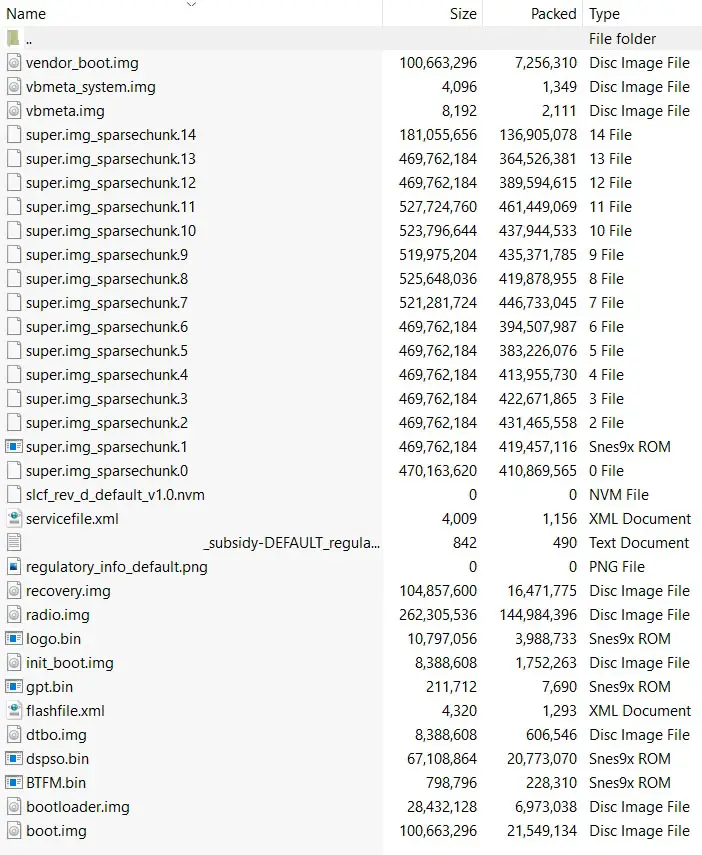 Moto Firmware Extracted Files