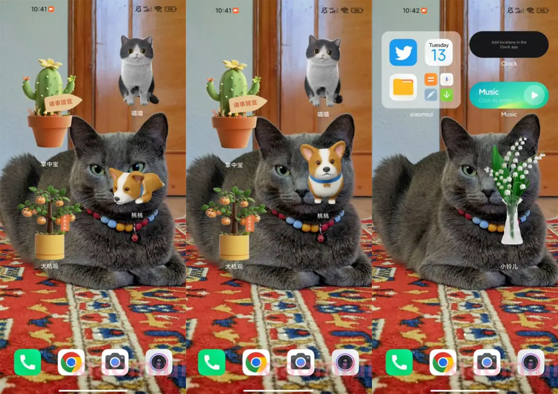 Pets and Plants in MIUI 14 Widget