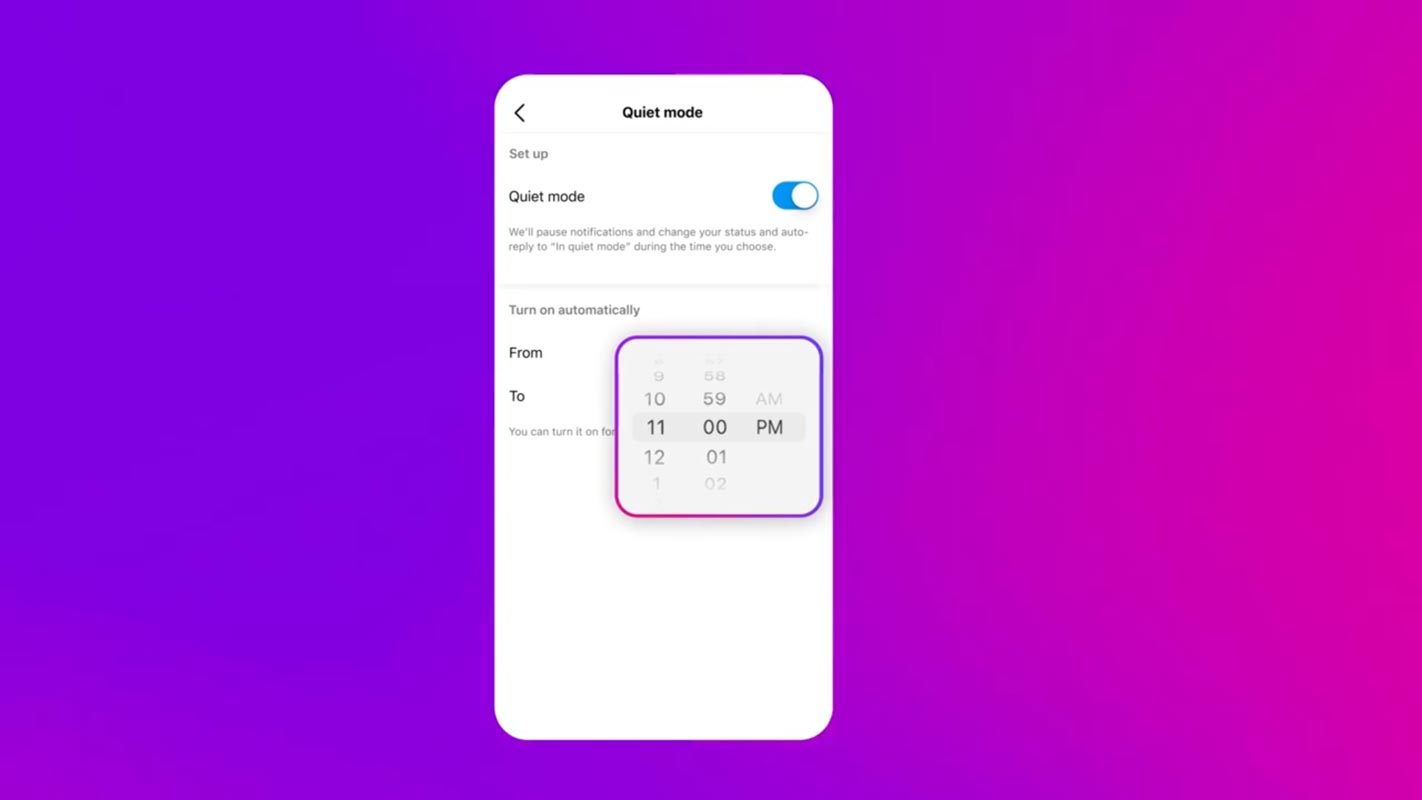 Quiet Mode Option in Instagram