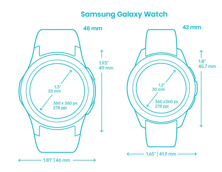 Samsung Galaxy Watch Dimensions