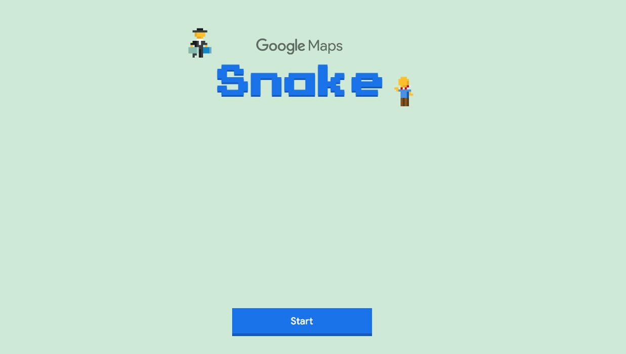 Snake Game Play Google Maps Start Screen