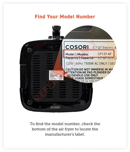 Check Cosori Air Fryer Model Number