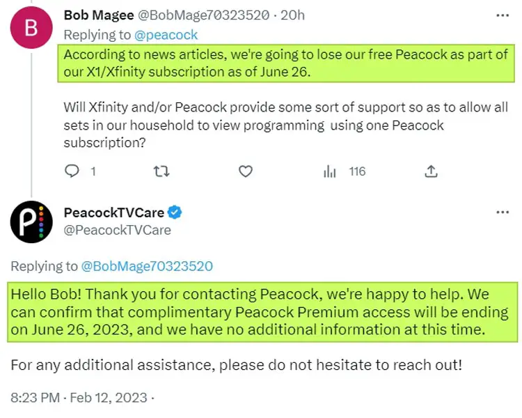 Peacock About Xfinity Free Plan