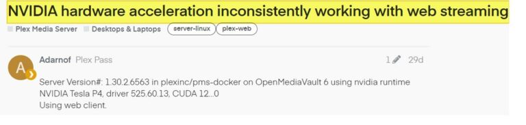 How to Fix Plex Media Server NVIDIA Hardware Acceleration Issue with ...