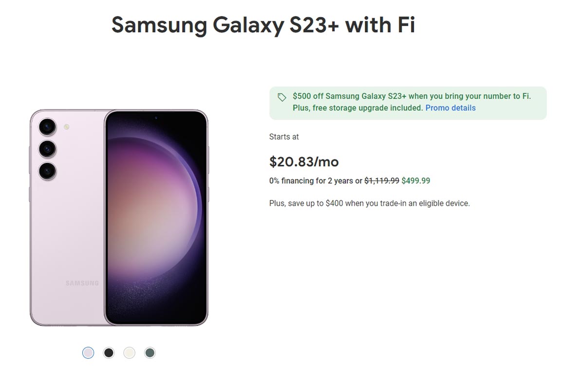 Samsung Galaxy S23 Plus with Google Fi