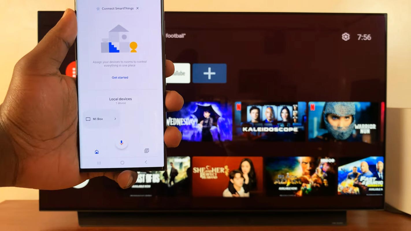 Samsung Galaxy S23 Screen Mirroring to Android TV using Google Home