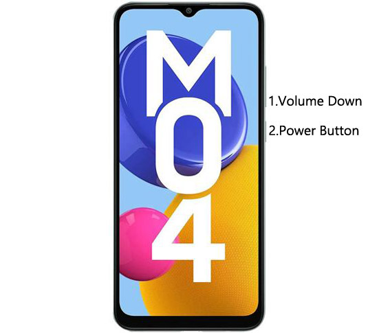 samsung galaxy m04 screenshot key