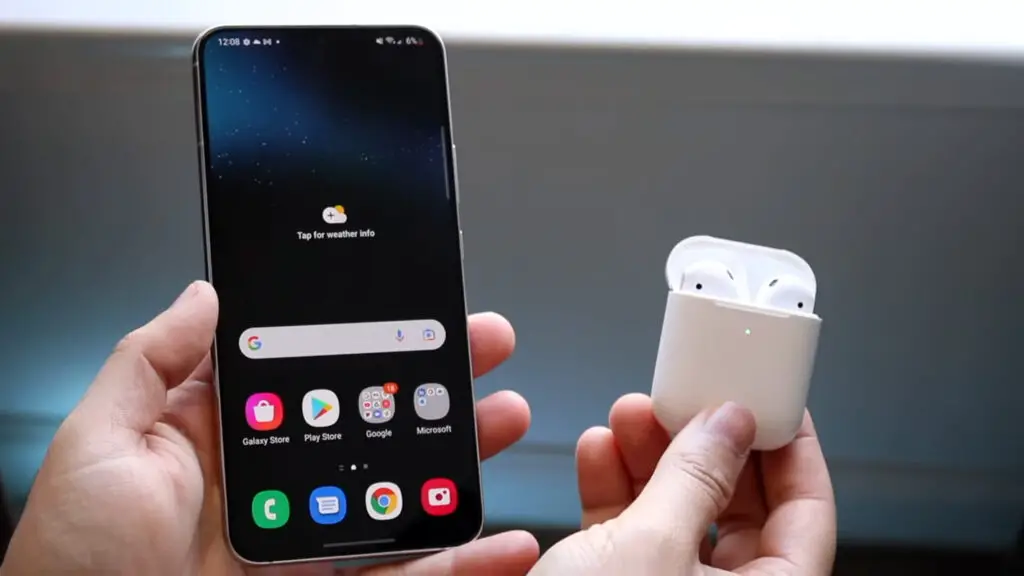 samsung galaxy s22 with airpods