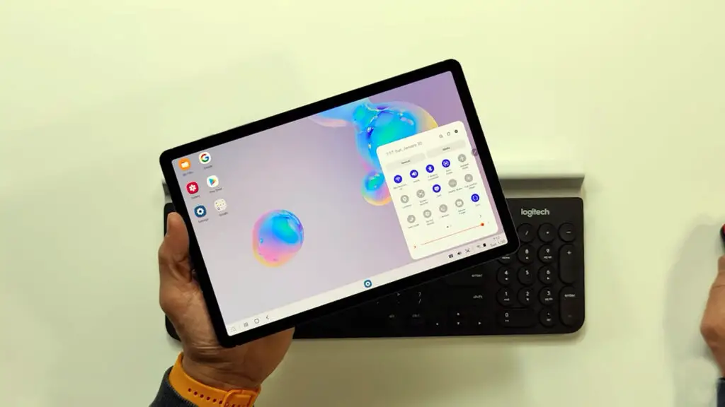 samsung galaxy tab s6 wifi on