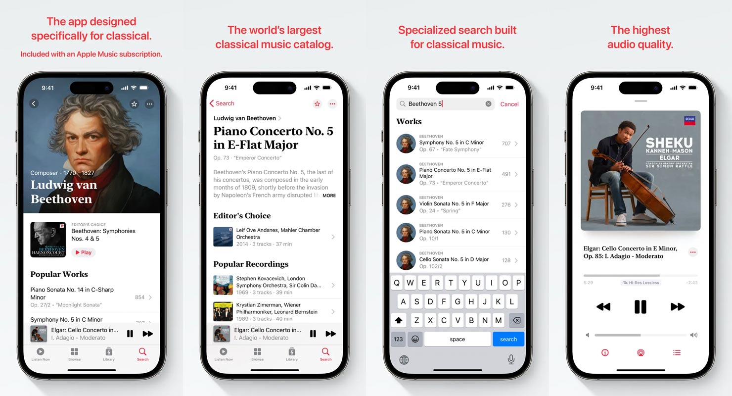Apple Music Classical App Screenshots