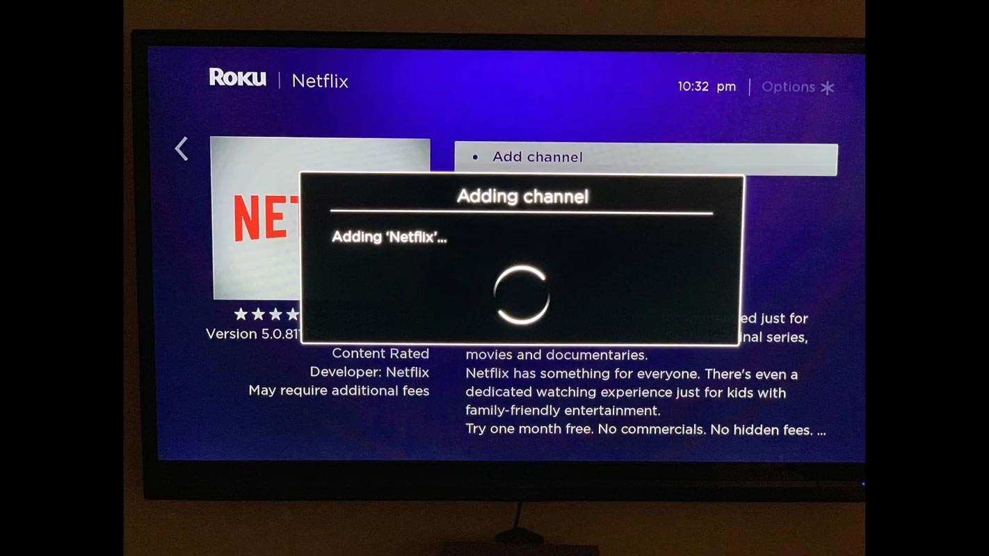 Roku Netflix Installation