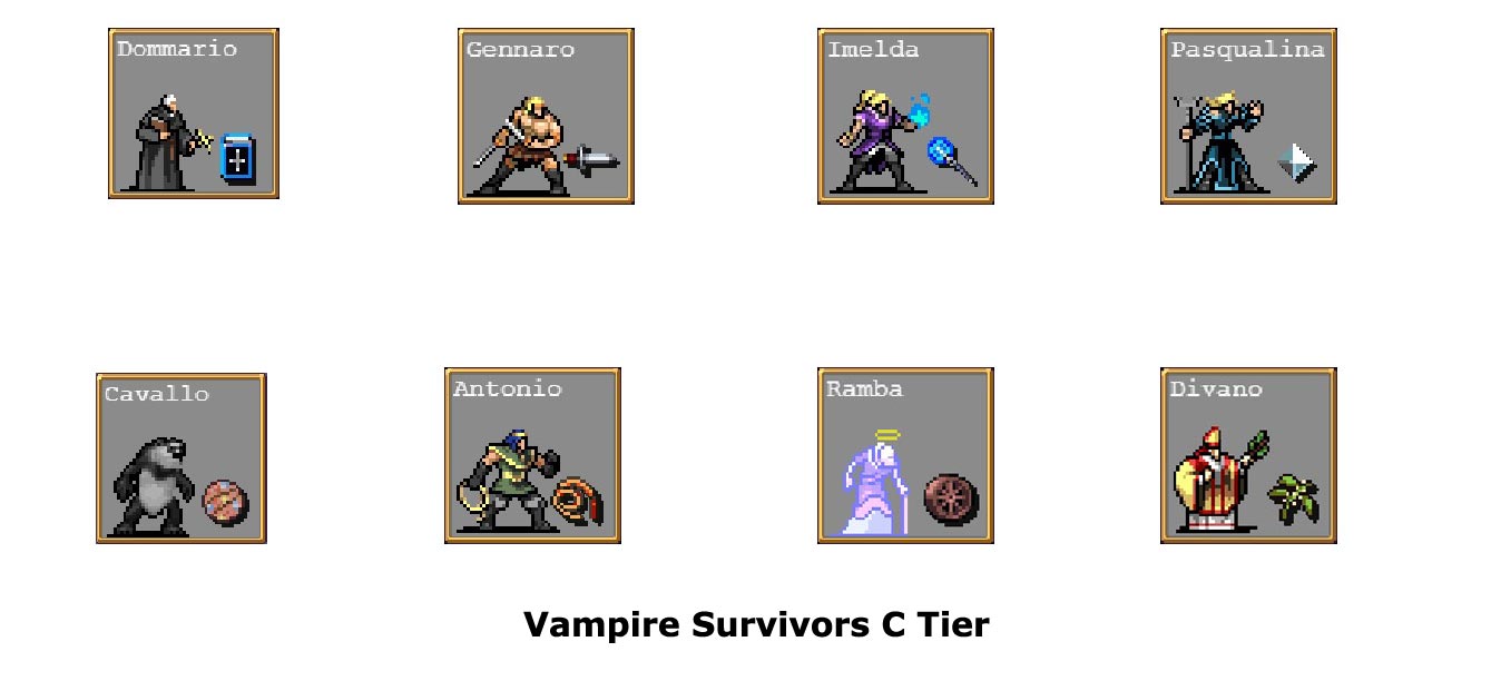 Vampire Survivors C Tier List