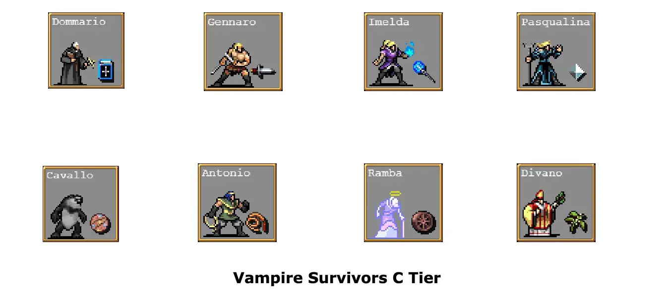 Vampire Survivors C Tier List