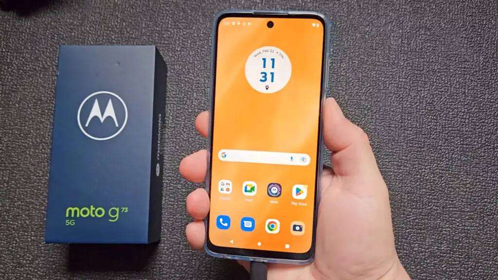 moto g73 usb connet