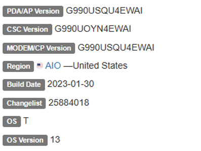 samsung galaxy s21 fe android 13 AIO firmware details