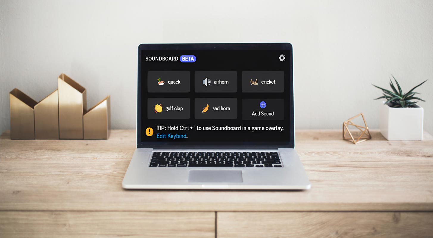 Discord Soundboard Options in Laptop