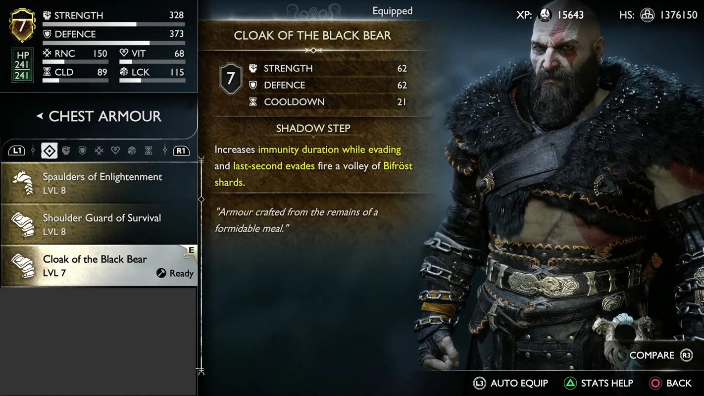 God of War Ragnarök’s New Game Plus mode Options