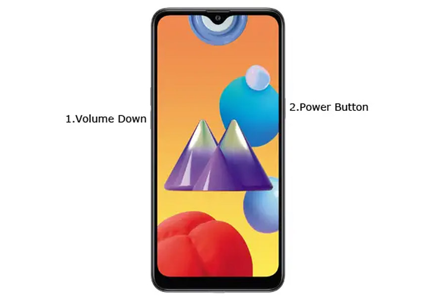 Samsung Galaxy M01s screenshot key