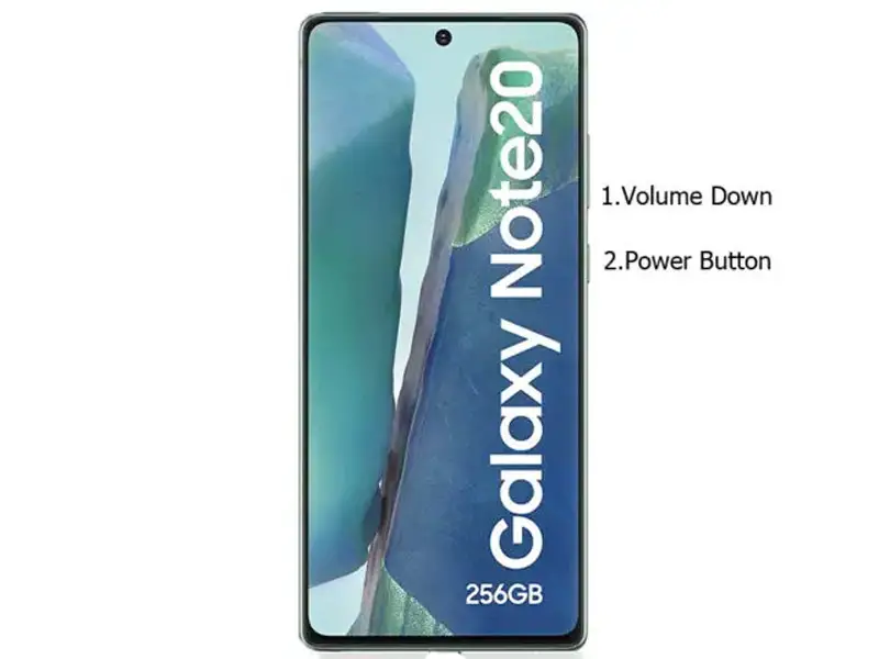 Samsung Galaxy Note20 screenshot key