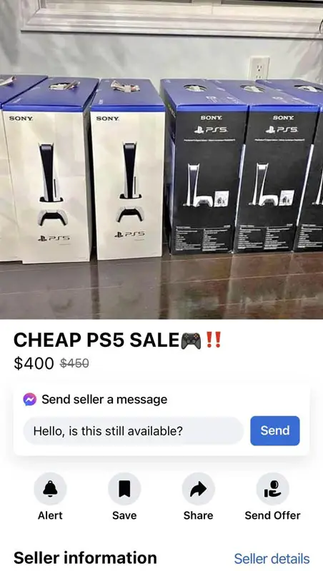 Sony PlayStation 5 Scalp Facebook Price