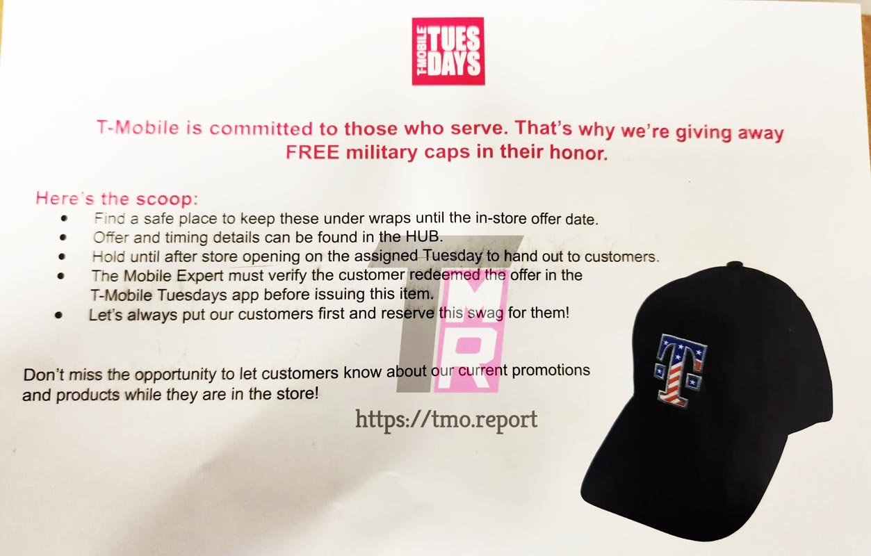 T-Mobile Tuesdays Giving Away Patriotic Hats