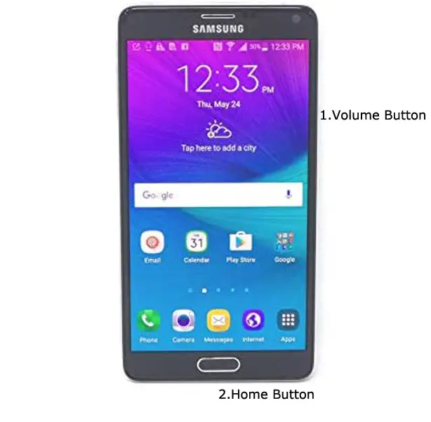 samsung galaxy note 4 screenshot key