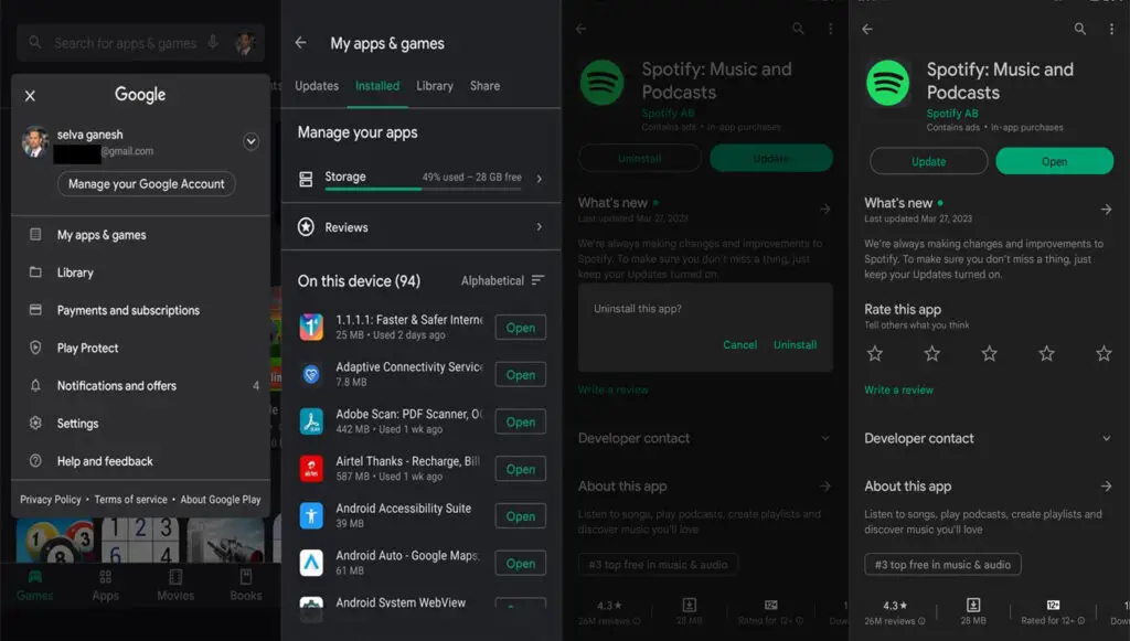 spotify apps downgrade