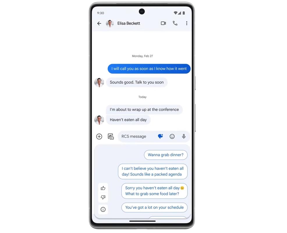 Google Messages Magic Compose Screenshot