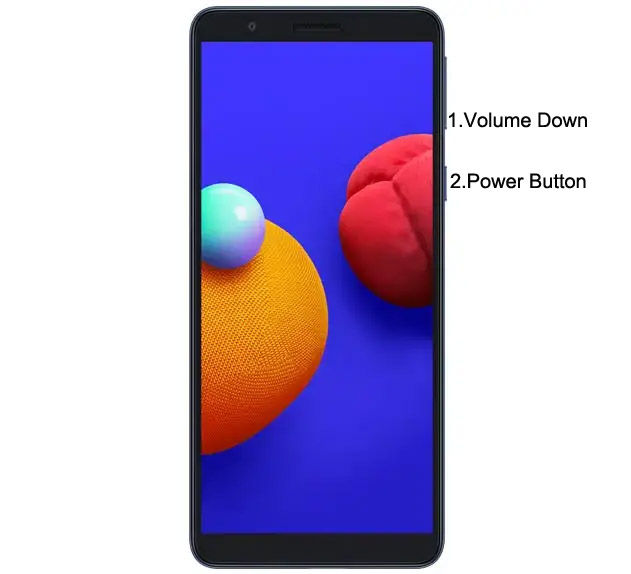 Samsung Galaxy A01 Core screenshot key