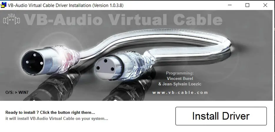 VB-CABLE Virtual Audio Device Install Driver