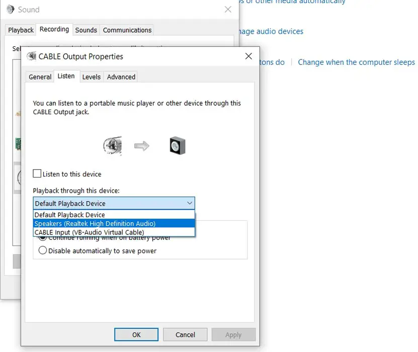 Virtual Audio Troubleshoot