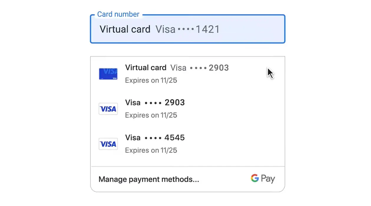 Check Virtual Card Google Pay