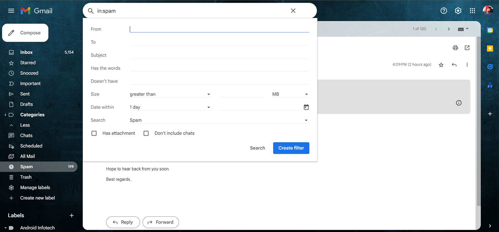 Gmail Spam Filter