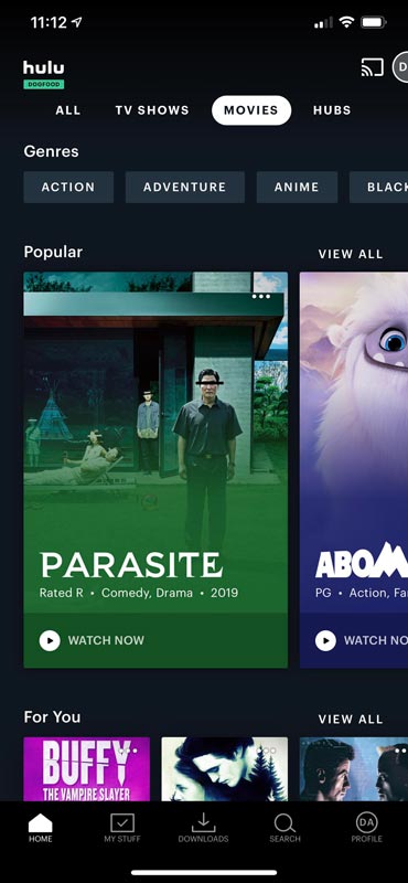 Hulu Dogfood Mobile Screenshot