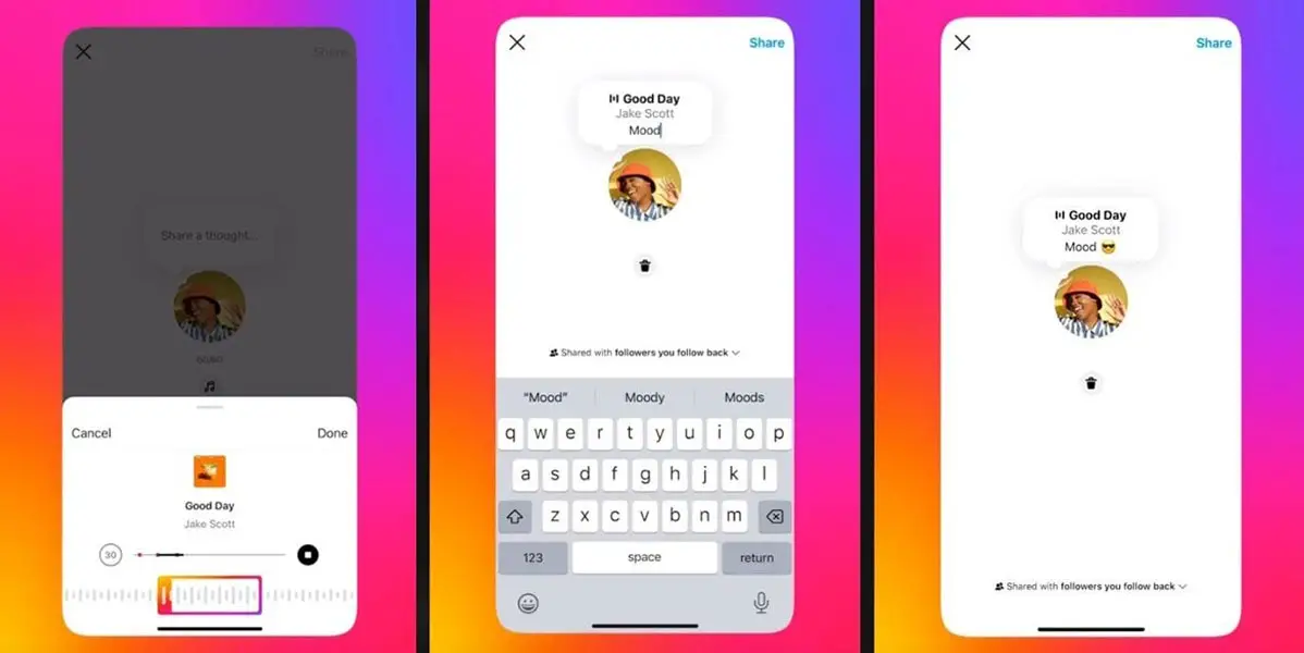 Instagram Music to Notes Screenshots