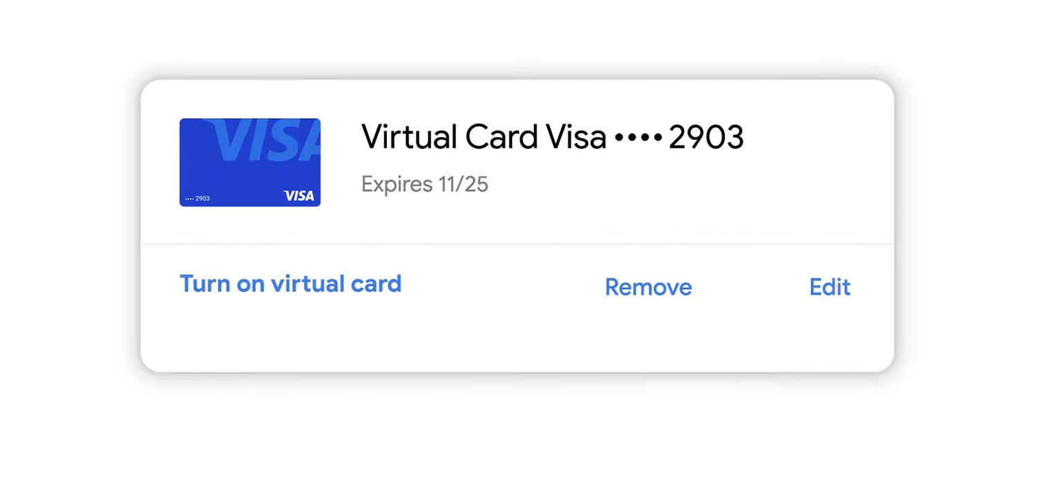 Remove Virtual Card Google Pay
