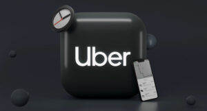 Uber App Mobile With Logo