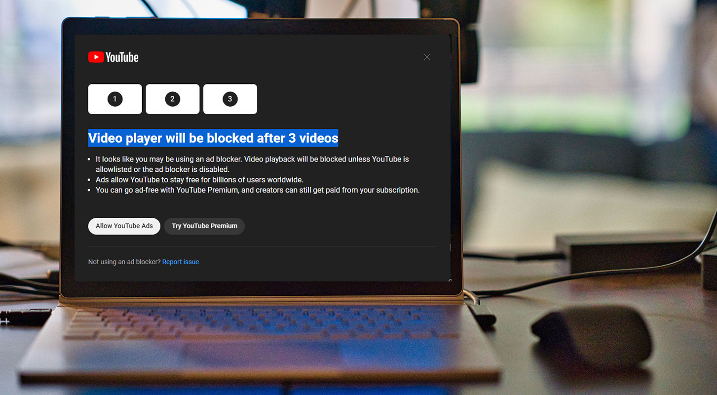 YouTube Block After 3 Videos Adblocker