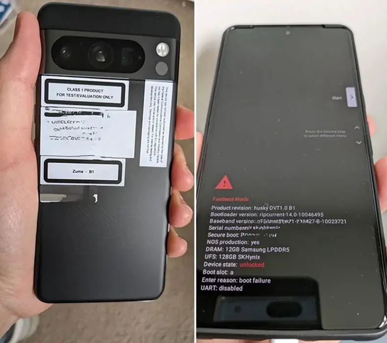 Google Pixel 8 Leaked Images Front and Back