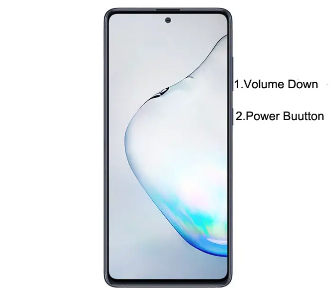 SAMSUNG Galaxy Note10 Lite screenshot key