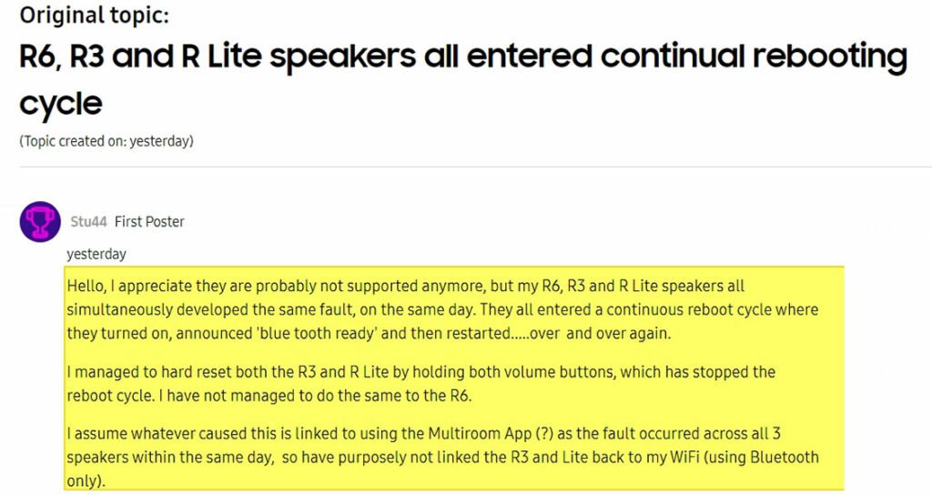 Fix Samsung Wireless Speakers Reboot Cycle Android Infotech